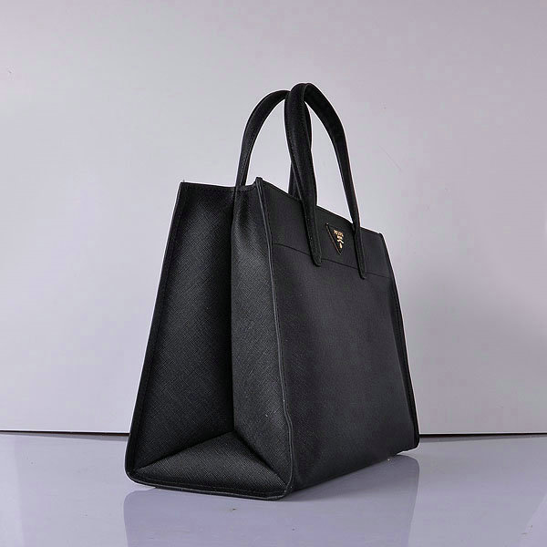 2014 Prada saffiano calf leather tote bag BN2603 black